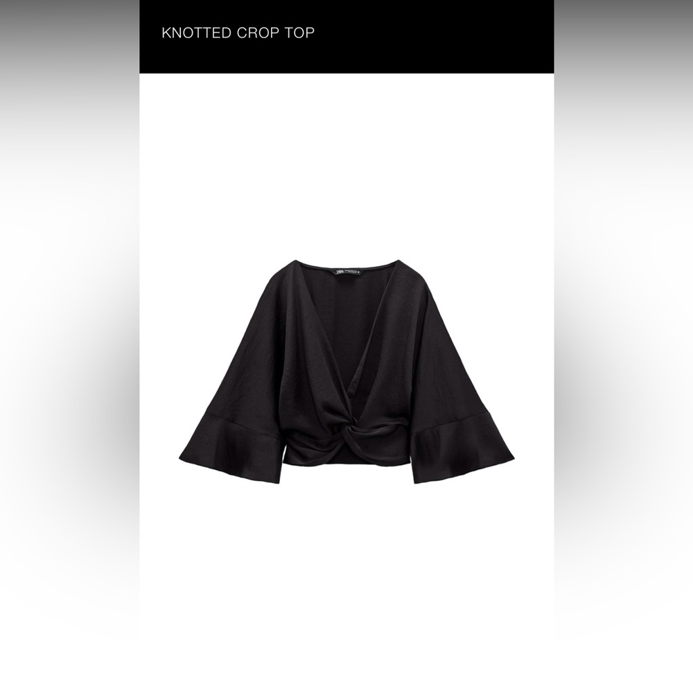Zara women knotted crop top. Small. NWT!